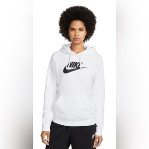 Nike Sportswear Club White Fleece Hoodie Size XS (0-2) NWT